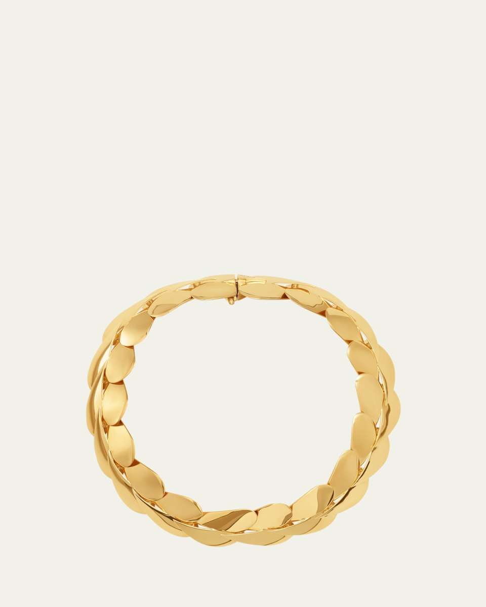 Goldtone Layered Leaf Necklace